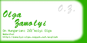 olga zamolyi business card